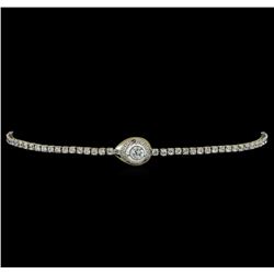 Teardrop Adjustable CZ Bracelet - 925 Silver