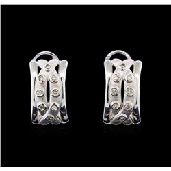 14KT White Gold 0.20 ctw Diamond Earrings