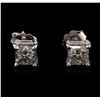 Image 1 : 1.50 ctw Diamond Earrings - 14KT White Gold