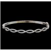Image 1 : 0.94 ctw Diamond Bangle Bracelet - 14KT White Gold
