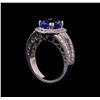 Image 4 : 14KT White Gold 3.14 ctw Tanzanite and Diamond Ring
