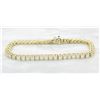 Image 4 : 6.98 ctw Diamond Bracelet - 14KT Yellow Gold