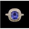 Image 2 : 2.63 ctw Sapphire and Diamond Ring - 14KT White Gold