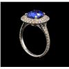 Image 4 : 2.63 ctw Sapphire and Diamond Ring - 14KT White Gold