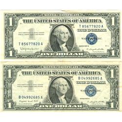 $1 XF/AV Silver Certificate Currency Lot of 2