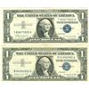 Image 1 : $1 XF/AV Silver Certificate Currency Lot of 2