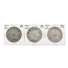 Image 1 : Set of (3) Mexico 8 Reales Silver Coins