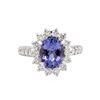 Image 2 : 14KT White Gold 2.50ct Tanzanite and Diamond Ring