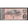 Image 1 : 1864 $5 The Confederate States of America Note