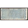 Image 2 : 1864 $5 The Confederate States of America Note