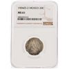 Image 1 : 1904ZS Z  Mexico 20 Centavos Coin NGC Graded MS61