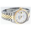 Image 2 : Rolex Mens Two Tone Mother Of Pearl and Fluted Bezel Datejust Wristwatch