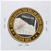 Image 2 : .999 Silver Golden Gate $10 Casino Gaming Token Limited Edition