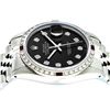 Image 2 : Rolex Mens Stainless Steel Black Diamond and Ruby Datejust Wristwatch