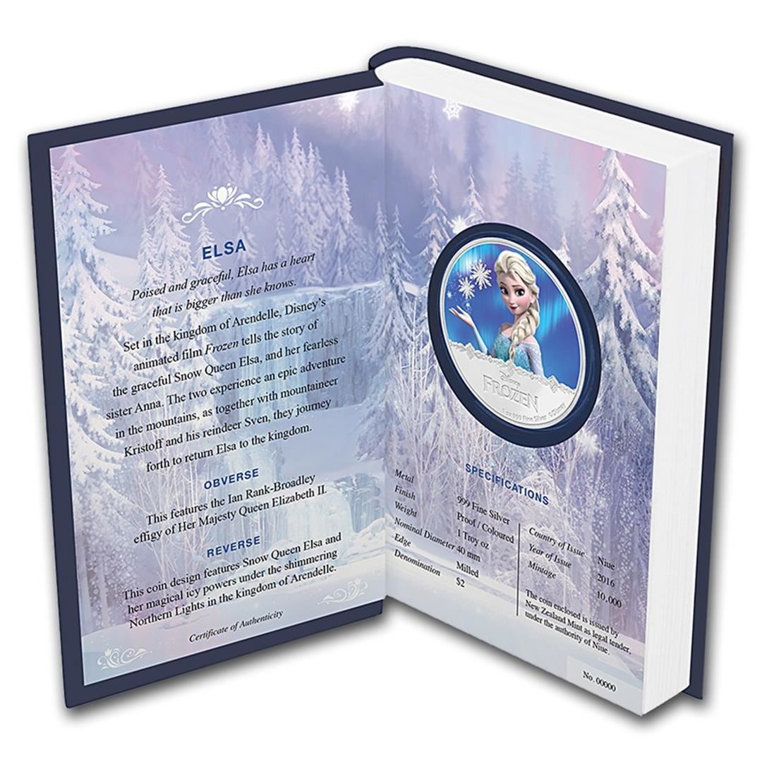2016 $2 Disney Frozen Elsa .999 Fine Silver Proof Coin