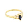 Image 1 : 14KT Yellow Gold .50ct Marquise Sapphire and Diamond Ring