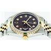 Image 8 : Rolex Mens Two Tone Brown Diamond and Emerald Datejust Wristwatch