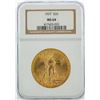 Image 1 : 1927 $20 St. Gaudens Double Eagle Gold Coin NGC MS64