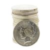 Image 1 : Roll of (20) 1924-25 $1 Peace Silver Dollar Coins Uncirculated