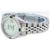 Image 4 : Ladies Rolex Stainless Steel Green Mother Of Pearl Diamond Datejust Wristwatch