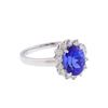 Image 1 : 14KT White Gold 2.20ct. Tanzanite and Diamond Ring