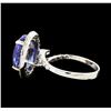 Image 3 : 14KT White Gold 5.13ct Tanzanite and Diamond Ring