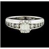 Image 2 : 14KT White Gold 1.01ctw Diamond Ring