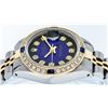 Image 2 : Rolex Ladies Two Tone Blue Vignette Diamond and Sapphire Datejust Wristwatch