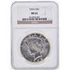 Image 1 : 1925-S $1 Peace Silver Dollar Coin NGC MS65