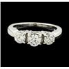 Image 1 : 18KT White Gold 1.00ctw Diamond Ring