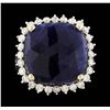 Image 2 : 14KT White Gold 12.36ct Sapphire and Diamond Ring