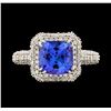 Image 2 : 14KT White Gold 2.16ct Tanzanite and Diamond Ring