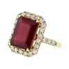 Image 1 : 14KT Yellow Gold 11.68ct Ruby and Diamond Ring