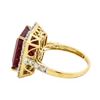 Image 3 : 14KT Yellow Gold 11.68ct Ruby and Diamond Ring