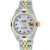 Image 1 : Rolex Ladies Two Tone Ruby Channel Set Diamond Datejust Wristwatch