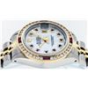 Image 8 : Rolex Ladies Two Tone Ruby Channel Set Diamond Datejust Wristwatch