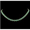 Image 1 : 14KT Yellow Gold 18.13ctw Emerald and Diamond Necklace