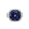 Image 2 : 18KT White Gold GIA 13.84ct Tanzanite and Diamond Ring