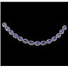Image 2 : 14KT White Gold 18.69ctw Tanzanite and Diamond Necklace