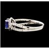 Image 3 : 14KT White Gold 1.24ct Tanzanite and Diamond Ring