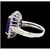 Image 3 : 14KT White Gold 7.64ct Tanzanite and Diamond Ring