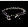 Image 4 : 14KT White Gold 16.47ctw Sapphire and Diamond Bracelet