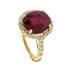 Image 4 : 14KT Yellow Gold 7.22ct Ruby and Diamond Ring
