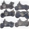 Image 2 : Set of 6 - 2007 Republic of Somalia Enameled Motorcycle Dollars