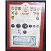 Image 1 : The Canadian Centennial Collection - 7 Coins, 2 Stamps 1 Note - Boarded, Not Framed