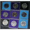 Image 2 : Collection of 9 Foreign Coins in Hard Plastic Cases