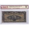 Image 1 : 1924 Standard Bank of Canada BCS Graded $10 Bank Note - VG-8