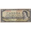 Image 1 : 1954 Bank of Canada $20 Devil's Face Bank Note - VF/VF+