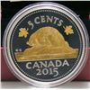 Image 1 : 2015 Canada Silver 5-Cent Coin - The Beaver