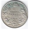 Image 1 : 1928 Canada Silver 25-Cent Quarter Coin - EF